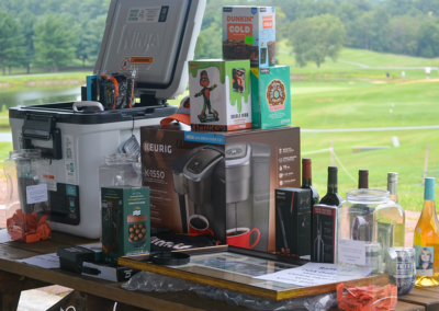 Prizes and giveaways at the 4th Annual CASA of Western Maryland Golf Tournament in August 2026 at Black Rock Golf Course.