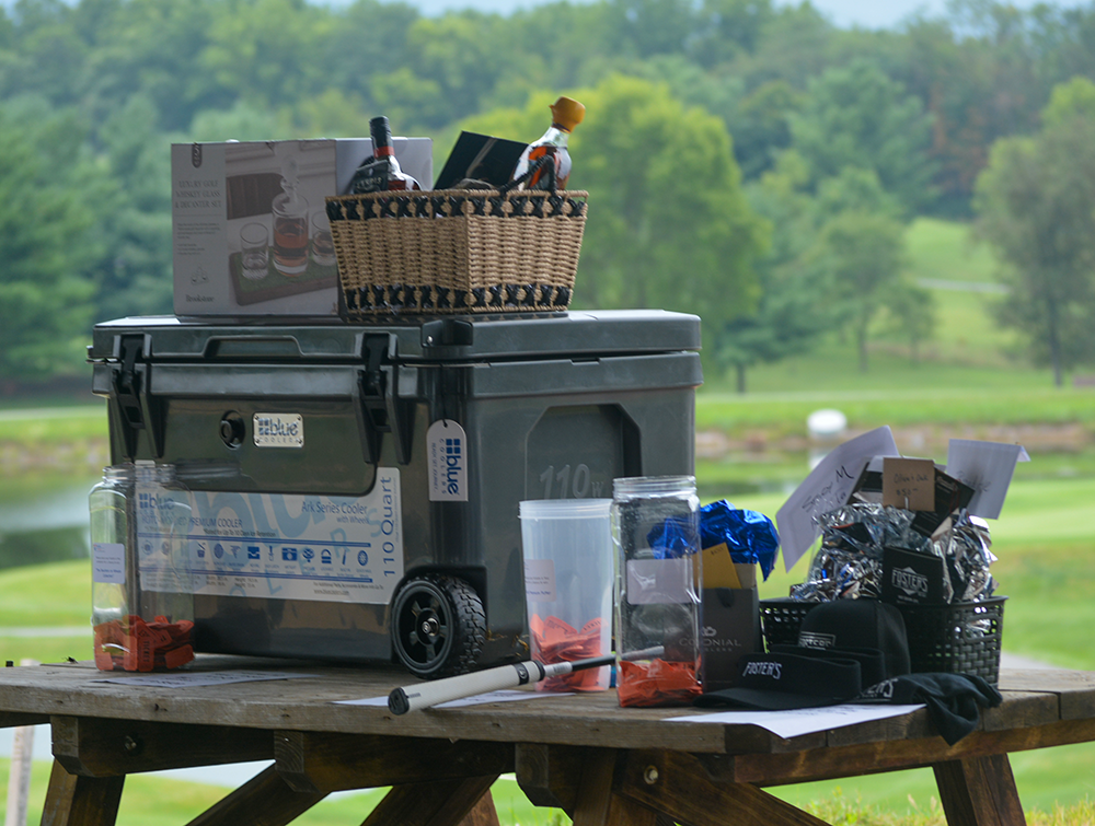 Prizes and giveaways at the 4th Annual CASA of Western Maryland Golf Tournament in August 2026 at Black Rock Golf Course.